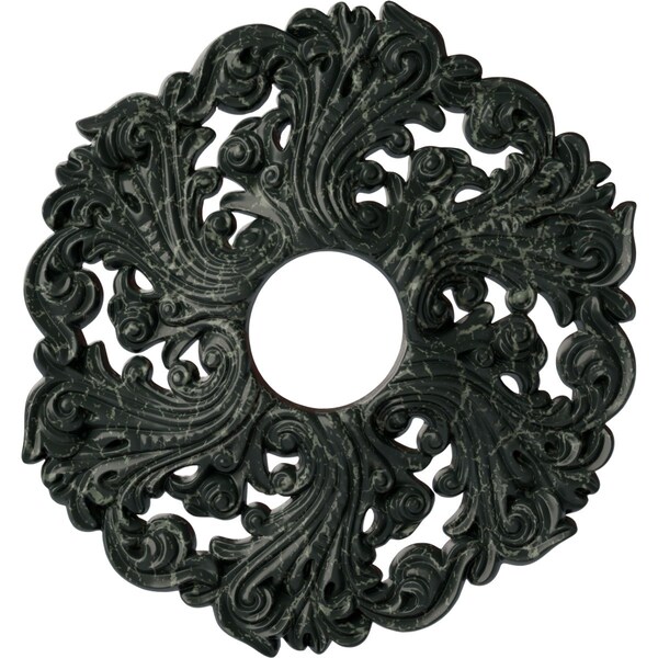 Ekena Millwork Orrington Medallion (Canopies up to 4 3/4"), 19 5/8"OD x 4 3/4"ID x 1 3/4"P, Painted Turtle Crackle CM19ORPTC - main